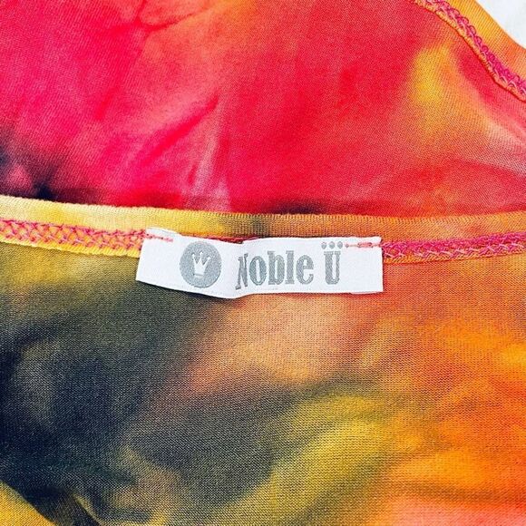 Noble U Tie Dye Cropped Tee Tie Dye Orange - Picture 4 of 6